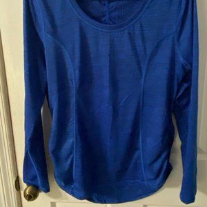 Athletic Works Royal Blue Athletic L/S Work Out Top - Ladies Size 8-10
